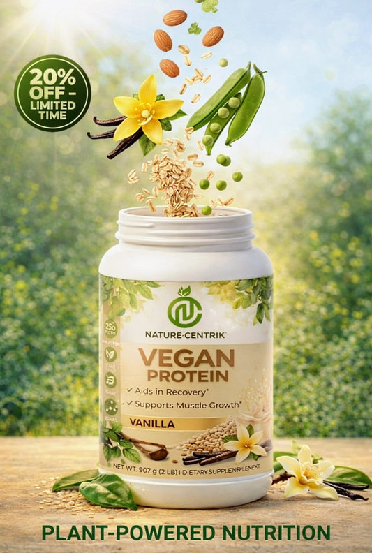 100% Organic- Vegan Protein Milkshake, Vanilla