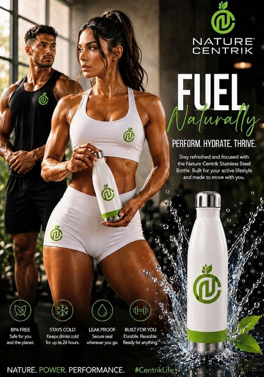 Water Bottle 100% Stainless steel/ Wht