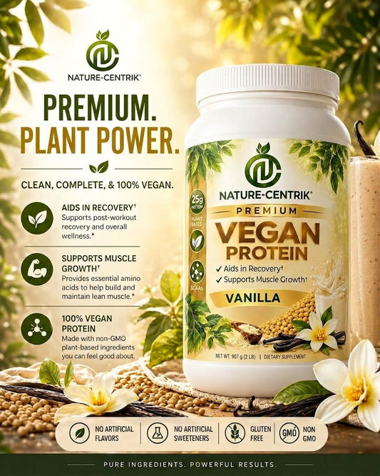 100% Organic- NC Vegan Protein Milkshake, Vanilla