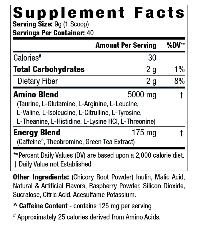 Pre Workout- Natural Amino Plus - Peach