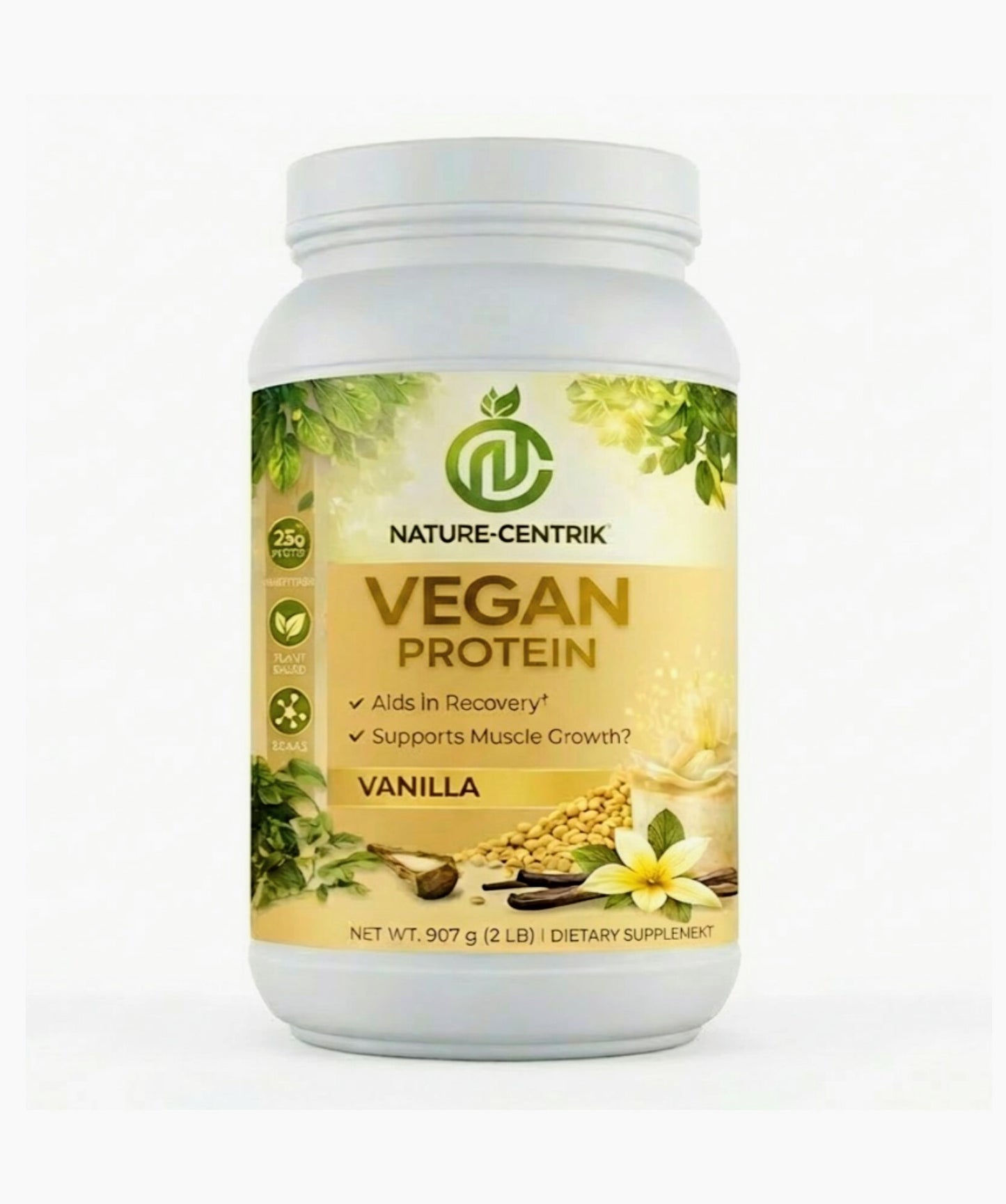 100% Organic- Vegan Protein Milkshake,Vanilla