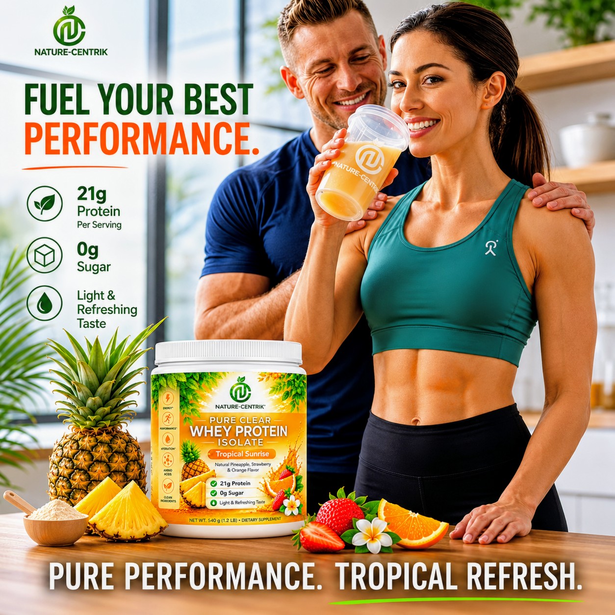 Tropical Sunrise Clear Whey Protein 1.2lb | 21g Pure Isolate
