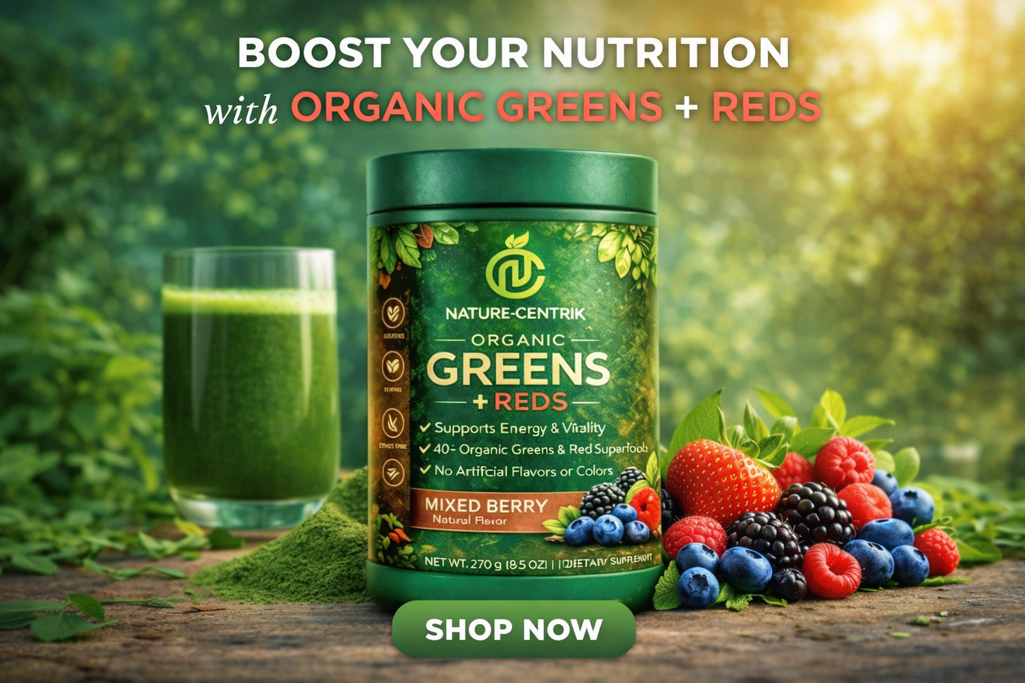 100% Organic- Greens & Reds