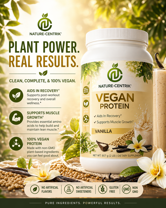 100% Organic- Vegan Protein Milkshake, Vanilla