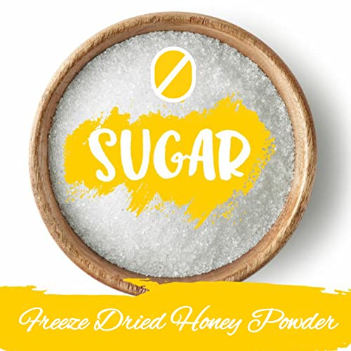 100% Organic Honey Powder, 500 Grams/ 1.1 Pounds, Delicious Freeze Dried Real Honey, Zero 0 Sugar Sweetener
