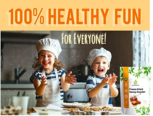 100% Organic Honey Powder, 500 Grams/ 1.1 Pounds, Delicious Freeze Dried Real Honey, Zero 0 Sugar Sweetener